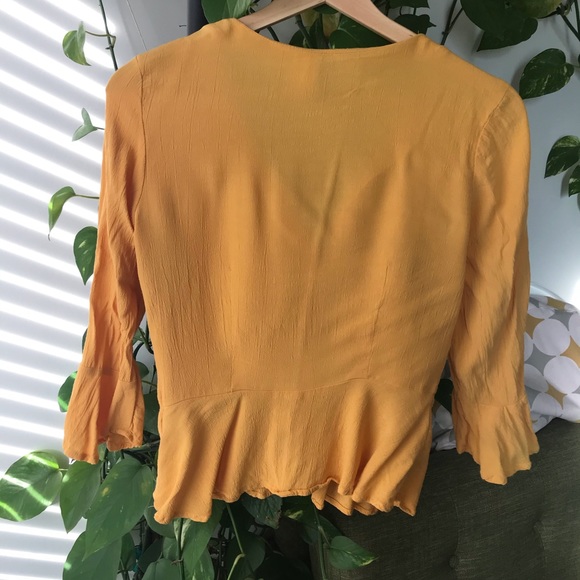 Yellow H&M Blouse size 2 - Picture 3 of 4